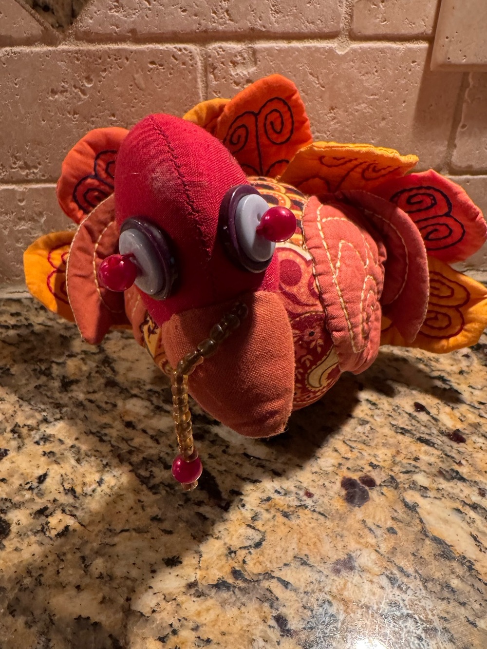 Handmade stuffed turkey